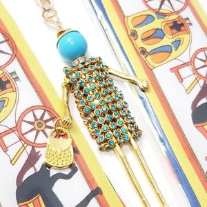 Set Of Skinny Tie Scarves With Keycharm